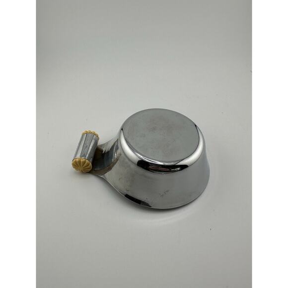 Vintage Chase Brass Art Deco Bakelite Chrome Serving Bow by Von Nessen 4 Inch - Picture 5 of 8